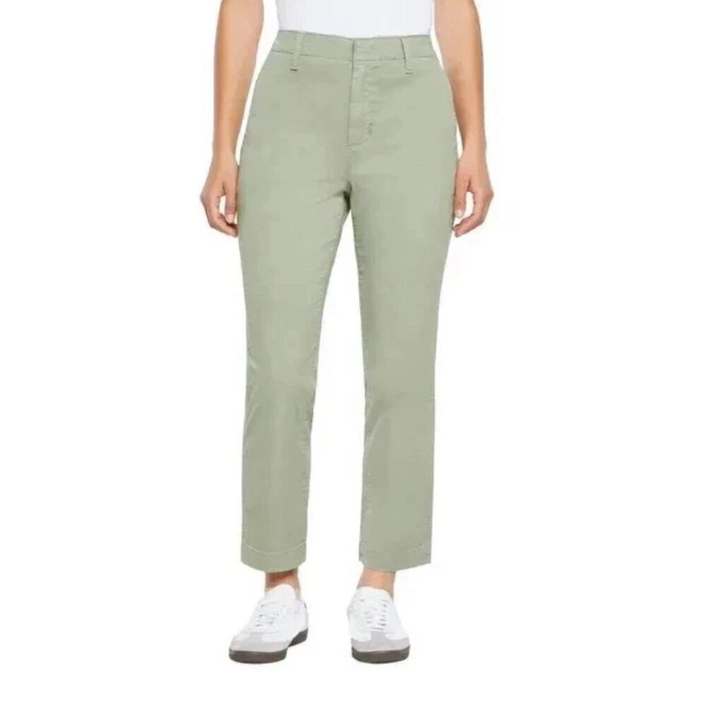 Gap Women's 14 Green Khaki Chino Pants Green Cotton Blend n1183